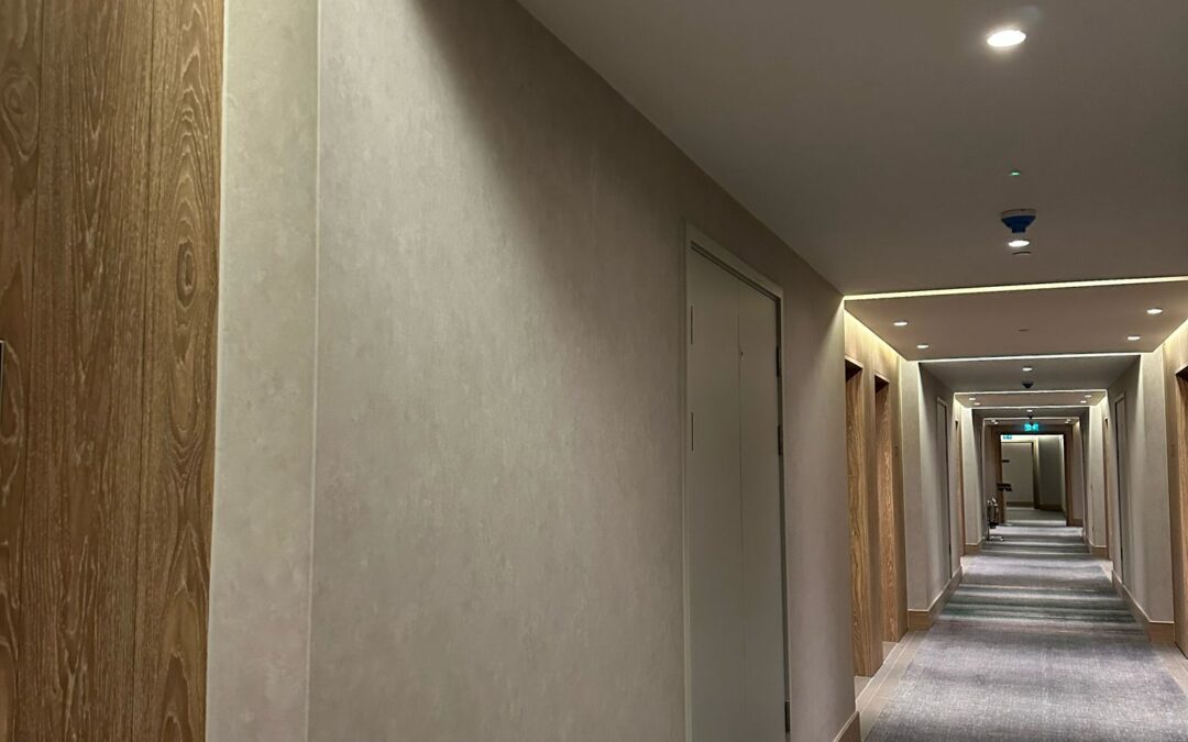Hilton Bankside hotel-Drywalling & wallpaper